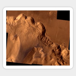 Examination of Mars, NASA's Viking 1 spacecraft, images of Valles Marineris Sticker